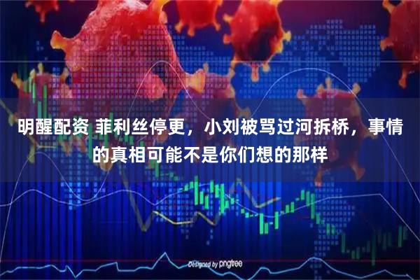 明醒配资 菲利丝停更，小刘被骂过河拆桥，事情的真相可能不是你们想的那样